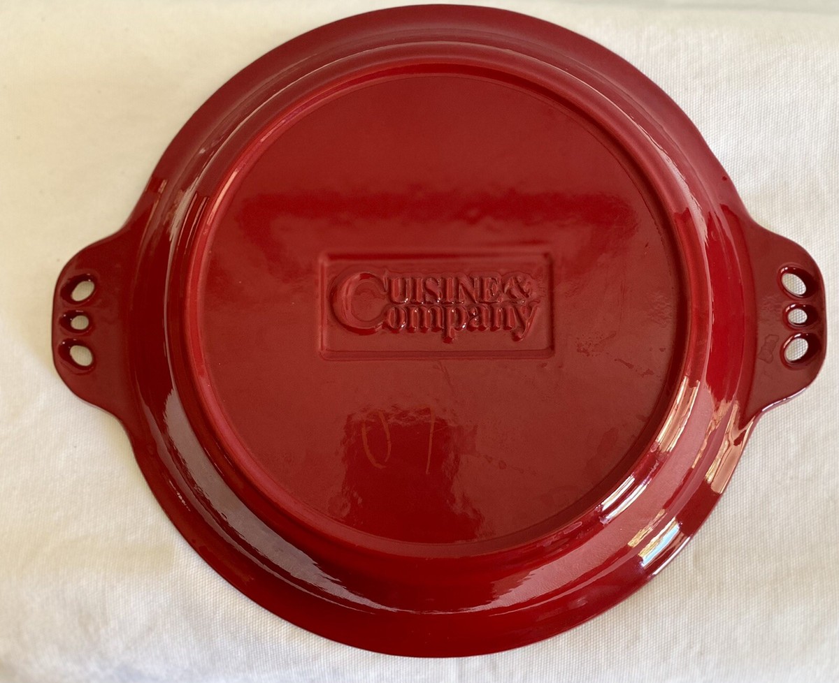 NEW Cuisine Company Enemaled Cast Iron Pit Pie Pan