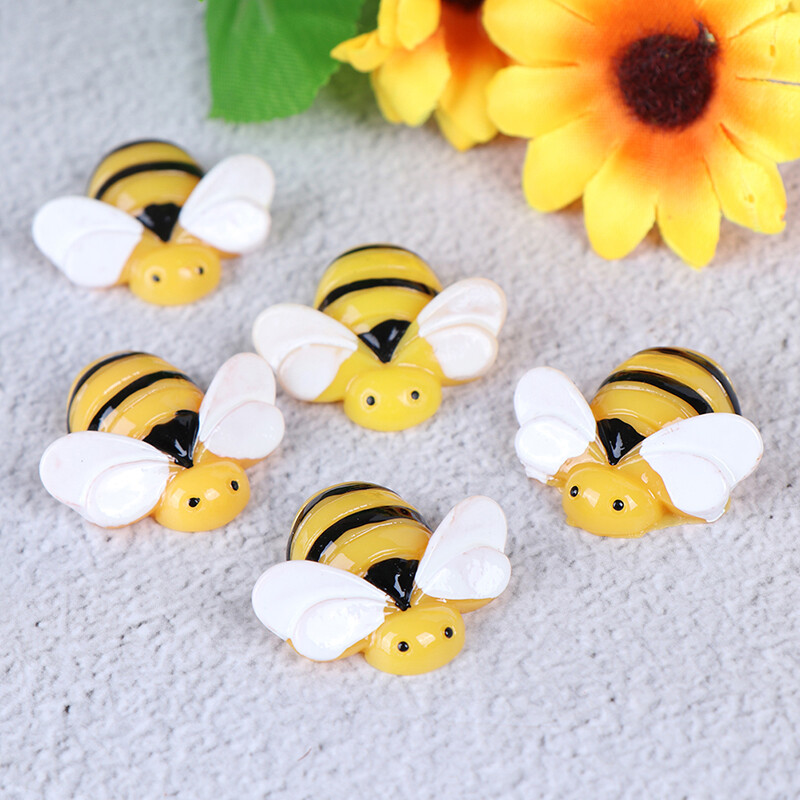 10x Flat Back Resin Cabochon Bee DIY Flatback Scrapbooking