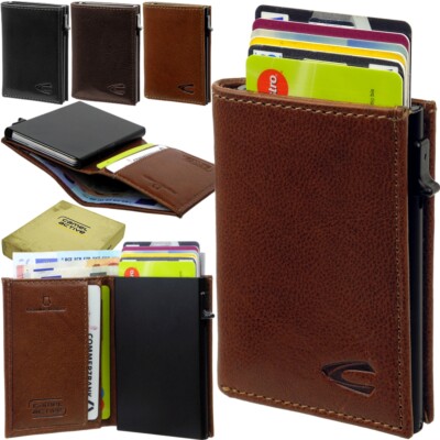 CAMEL ACTIVE Leder RFID Aluminium Karten Etui Mappe Auto Tasche Kreditkartenetui