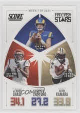 2022 Score Fantasy Stars Ja'Marr Chase Matthew Stafford Alvin Kamara #FS7 0a3