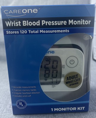 Careone Wrist Blood Pressure Monitor Stores 120 Total Measurements