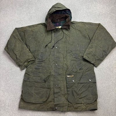 Wachsjacke Erwachsene Medium grün Jagd Country Outdoor wasserdicht Mantel Herren*