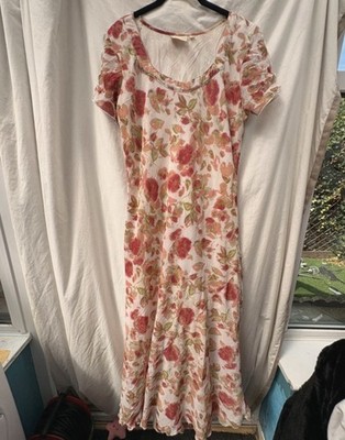 Adini Long Evening Dress Size L Floral Print
