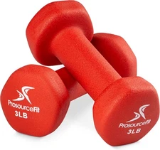 ProsourceFit Neoprene Dumbbell Coated for Non-Slip Grip, 10 lb