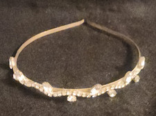 Great Rare Vintage Rhinestone Headband, Wedding Accessory Rare Marquis Cut Stone
