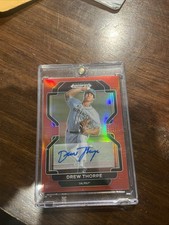 2022 Panini Prizm Draft Picks #PDP61 Drew Thorpe Base Autographs Red #/50