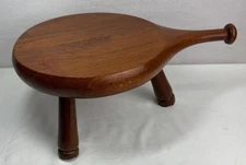 Vintage Wood 3-Legged Milking Stool w/Handle
