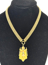 Antique Victorian Gold Filled Locket Pendant and Chain