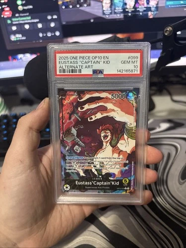 One Piece Card Game TCG Eustass"Captain"Kid OP10-099 Alt Art Leader PSA 10