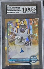 2021 Bowman 1st Kayshon Boutte Gold Lava Pr Rookie Autograph #50 SGC 9.5 AUTO 10