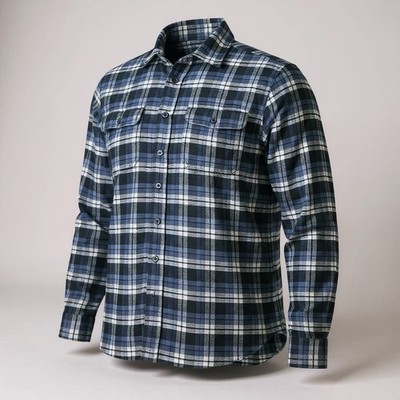 LL Bean Chamois Flannel Shirt Mens Size Large Button Up Plaid