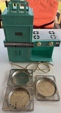 Vintage 1964 Kenner Easy Bake Oven Plastic Turquoise Original Box 3 Tray Spatula