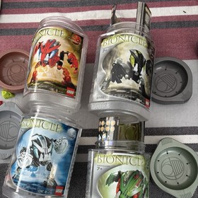 LEGO Bionicle HUGE Lot Set Toa Nuva Mata Turaga Bohrok Nui-Rama Canisters Manual