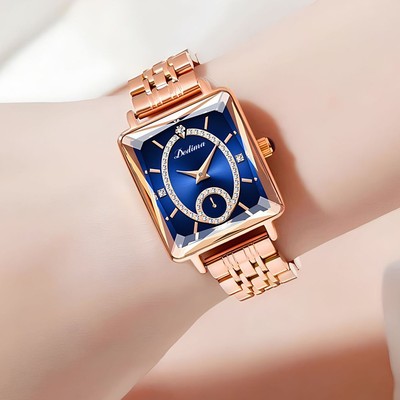 Roségold Eckige Damen Uhren Galeria Manguun Uhr Rosegold Girl Only - Main Image