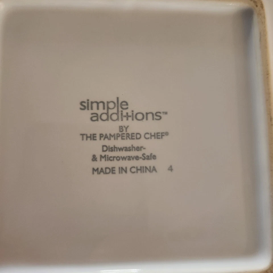 Cuenco de cerámica blanco The Pampered Chef Square Simple Additions Foto 2 de 4