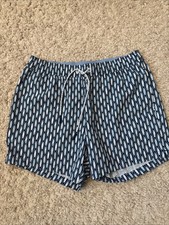 Bonobos Men's Swim Shorts Small Pattern Blue With Liner