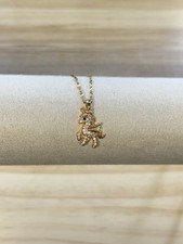 14k Gold plated Unicorn Pendant Necklace with Cubic Zirconia Setting Cable Chain