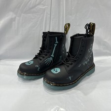 Dr Martens Kids Skeleton Boots Size 10 EBS1429