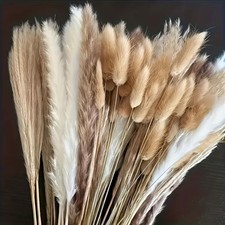 50pcs Bohemian Pampas Grass Bouquet Dried Grass for Home Decor