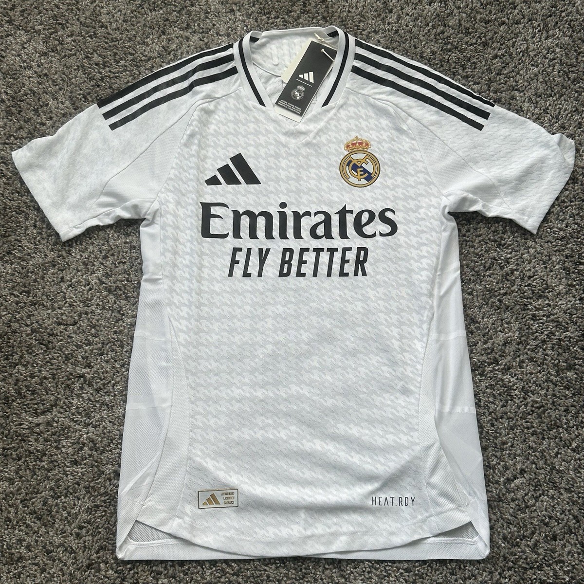 Adidas Real Madrid 24/25 Authentic Home Soccer Jersey White Mens