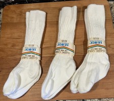 Vintage LeRoi Knee High Socks Cable Knit Baby/toddler Sz 3-4 Princeton Hosiery