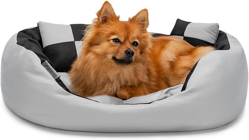 4 in 1 Lettino per Cane, (S) 65X50 Cm Nero/Grigio - Foto 11 di 12