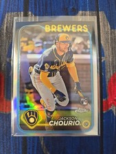 2024 Topps Chrome Refractor #161 Jackson Chourio Milwaukee Brewers RC
