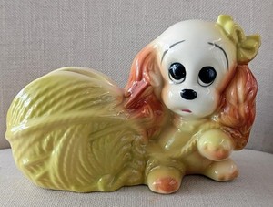 VINTAGE HULL POTTERY COCKER SPANIEL PUPPY PLANTER