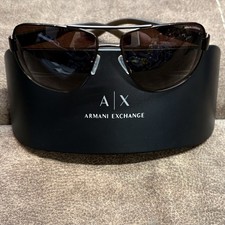 Armani Exchange Men's Sunglasses AX2012S 605813 Satin Brown 62-14-125 READ