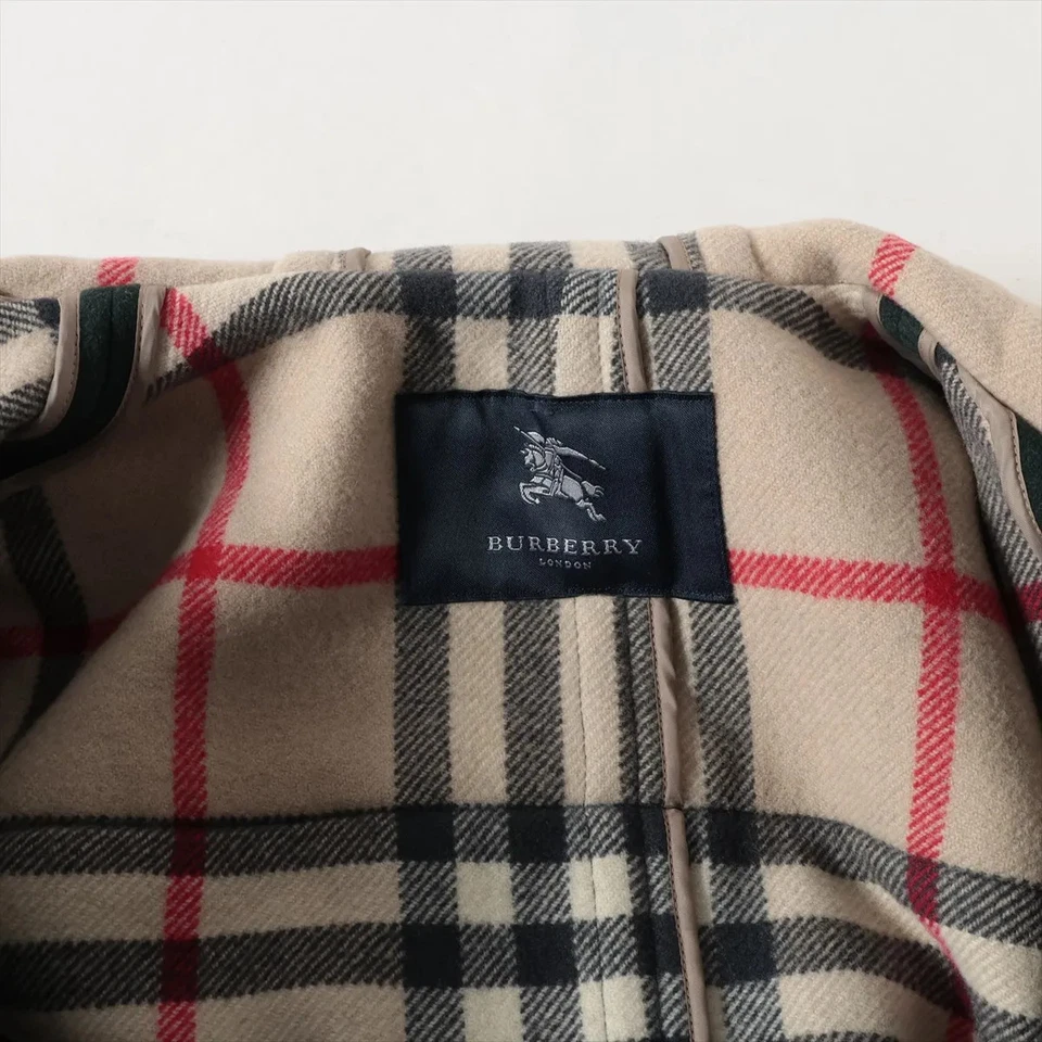 Burberry London Wool Duffel coat L Men's Green A1C42-437-74 Fabric pilling - Image 3 of 4