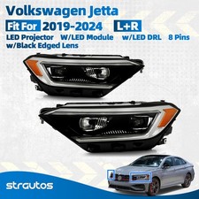 For 2019-2024 Volkswagen Jetta Led Projector Headlight 8pin Wled Drl Leftright