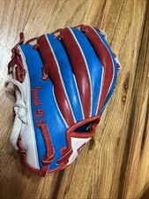 S3 Custom Baseball Glove – Red, White & Blue | 11.25” (Gently Used) 100% LEATHER