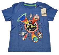 MINI BODEN Big Bang Shirt Glow Blue NWT New 4-5