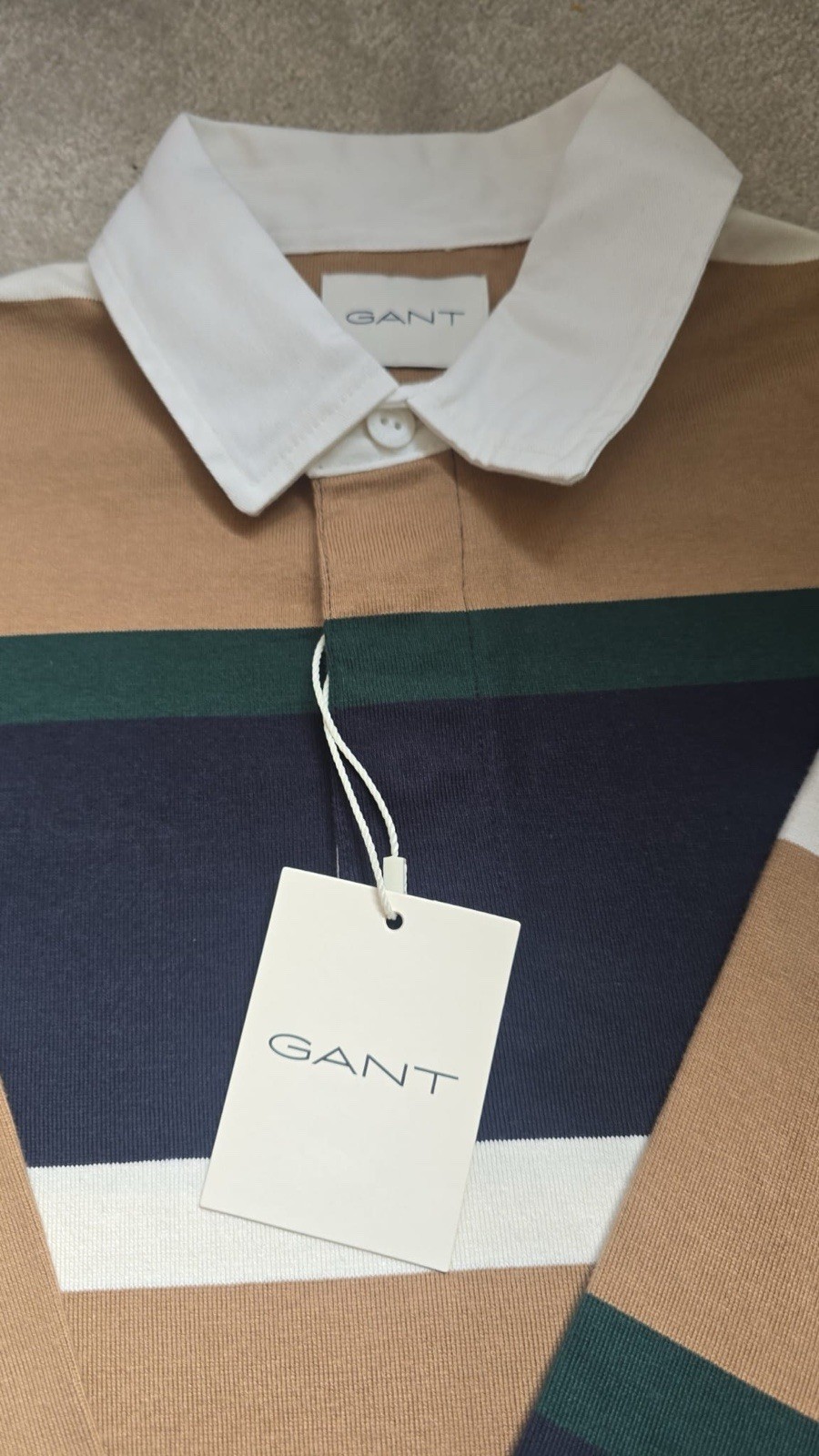 Gant Shield Barstripe Heavy Rugger Mens Small BNWT RRP: £125 image 3