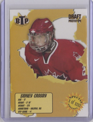 2005 Sidney Crosby Break Through Prospects RC Draft Prototype Special Edition