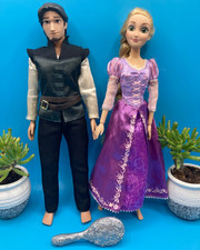 Disney Store Enredado Flynn Rider y Parques Disney Rapunzel Vestido Manga Larga Muñecas