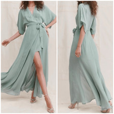 Reformation Winslow Wrap Midi Dress Size XS