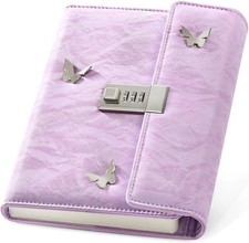 Lock Diary for Women Journal with Lock A5 Refillable with 3-Digit Combination Pa