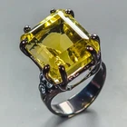 Unique ring 30 ct Natural Lemon Quartz Ring 925 Sterling Silver Size 8 /R448631