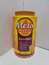 Metamucil 4-in-1 Fiber Real Sugar 48.2 Oz/3Lbs New Sealed Exp.07/2027