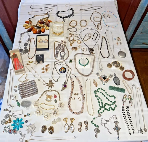 Lot of Vintage Costume Jewelry Assorted Makers Over 5lbs Good Stuff!