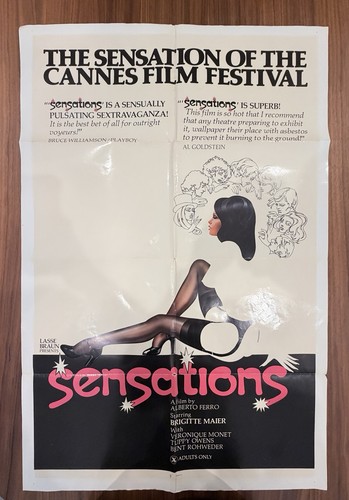 Original Sensations Movie Poster Cannes Film Festival – Rare