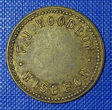Cambridgeshire, Wisbech, Woodrow Sixpence/6D Farm/Market Token - Read!
