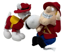 STUFFINS Dudley Do-Right and Horse Plush 1999 CVS Rocky & Bullwinkle Friends