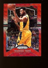 2019 Prizm #217 Thaddeus Young Chicago Bulls Ruby Red Wave Prizm