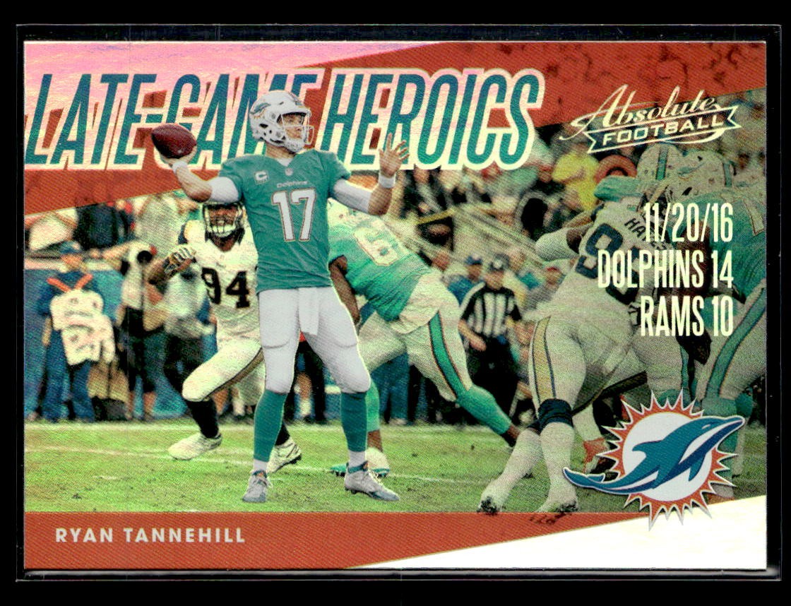 2018 Panini Absolute #LGH-RT Ryan Tannehill Late Game Heroics card