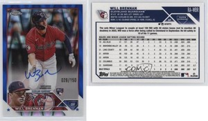 2023 Topps Chrome Rookie Blue RayWave Refractor /150 Will Brennan Auto RC