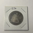 1874-S With Arrows Seated Liberty Half Dollar - Nicely Circulated 50C; Y110