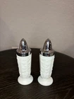 Vintage Westmoreland Milk Glass Salt & Pepper Shakers – Panel Grape Pattern