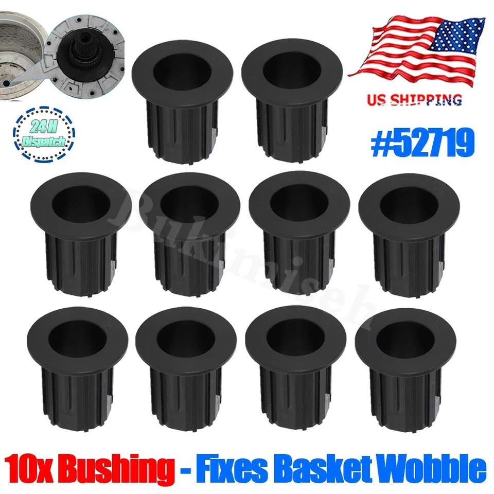 BUKIMISEH 10x Basket Bushing 52719 For Whirlpool Amana Admiral washer Fixes Basket Wobble